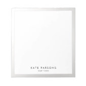 ミニマリスト縁どシルバーノートパッド ノートパッド (正面)