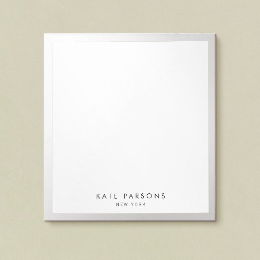 ミニマリスト縁どシルバーノートパッド ノートパッド