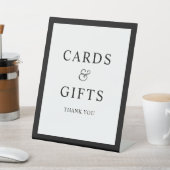 ミニマリスト縁どブラックカード&ギフト 台座サイン (インサイチュ)