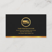 ミニマリスト縁ど金ゴールドライン輸送 名刺 (裏面)