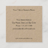 ミニマリスト署名スクリプトクラフト名刺 スクエア名刺 (裏面)