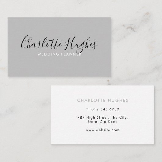 ミニマリスト署名 名刺 (正面/裏面)