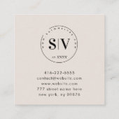 ミニマリスト美しいサロンプロフェッショナル事業 コーリングカード (裏面)