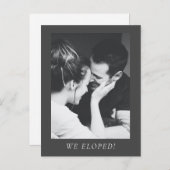 ミニマリスト美学のモノクロ写真で挙式 案内ポストカード (正面/裏面)