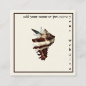 ミニマリスト美学の本作家フリーランス作家 スクエア名刺 (正面)