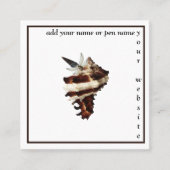 ミニマリスト美学の本作家フリーランス作家 スクエア名刺 (正面)