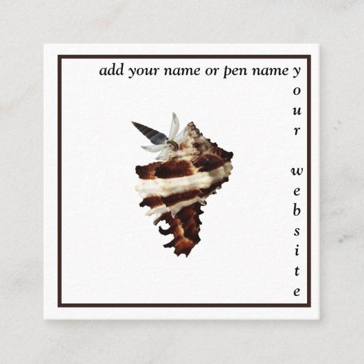 ミニマリスト美学の本作家フリーランス作家 スクエア名刺 (正面)