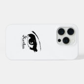 ミニマリスト美学アイラインアート「Fearless(無畏)」引用 iPhoneケース (裏面横)