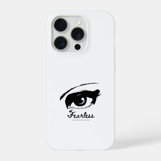 ミニマリスト美学アイラインアート「Fearless(無畏)」引用 iPhoneケース (裏面)