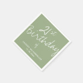 ミニマリスト聖人21歳の誕生日 スタンダードカクテルナプキン (角)