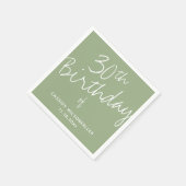ミニマリスト聖人30歳の誕生日 スタンダードカクテルナプキン (角)