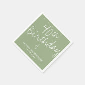 ミニマリスト聖人40歳の誕生日 スタンダードカクテルナプキン (角)