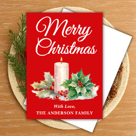 ミニマリスト脚本メリークリスマスレッド シーズンカード