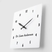 ミニマリスト脚本ラブリー3Dモノグラム スクエア壁時計 (傾斜)