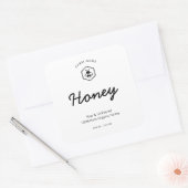 ミニマリスト自家製ローカルオーガニックハニージャールラベル スクエアシール (封筒)