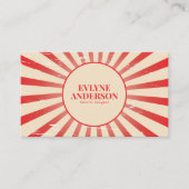 ミニマリスト自然オストライプレンジグランジレトロ 名刺 (正面)