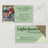 ミニマリスト自然プロフェッショナル写真クリーン 名刺 (正面/裏面)