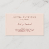 ミニマリスト自然ボホテラコッタフローララインアート 名刺 (裏面)