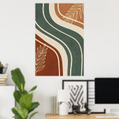 ミニマリスト自然型枠デザイン ポスター (ホームオフィス)