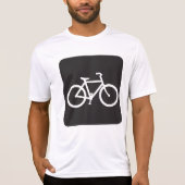 ミニマリスト自転車の黒と白のバイクシンボル Tシャツ (正面)