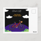 ミニマリスト自転車アートデザイン ポストカード (裏面)