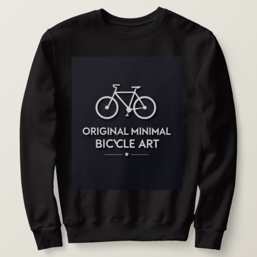 ミニマリスト自転車アート スウェットシャツ (デザイン正面)