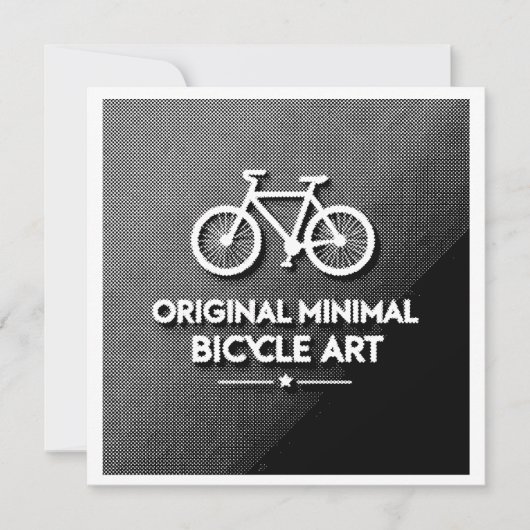 ミニマリスト自転車アート 招待状 (正面)