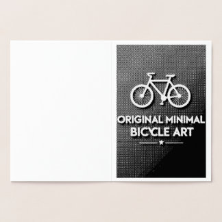 ミニマリスト自転車アート 箔カード