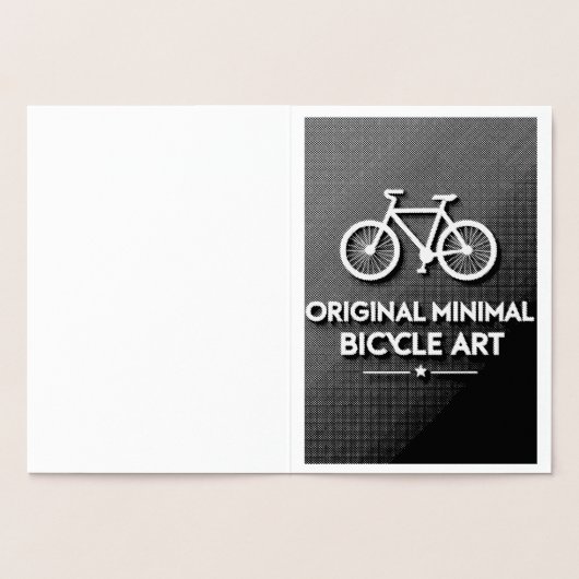 ミニマリスト自転車アート 箔カード (内部)
