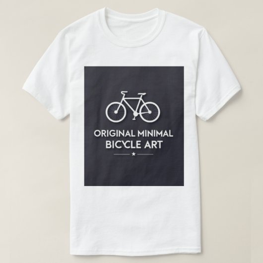 ミニマリスト自転車アート Tシャツ (デザイン正面)