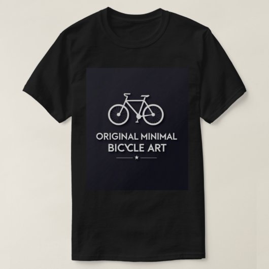 ミニマリスト自転車アート Tシャツ (デザイン正面)