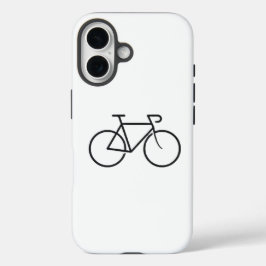 ミニマリスト自転車デザイン電話ケース iPhone 16ケース