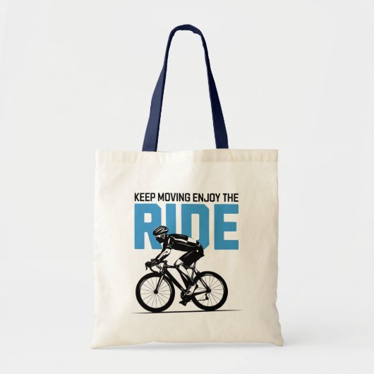 ミニマリスト自転車ライダー トートバッグ (正面)