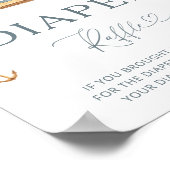 ミニマリスト航海のの帆船おむつラッフルポスター ポスター (角)