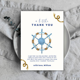 ミニマリスト航海ののAhoy Boy Baby Shour サンキューカード