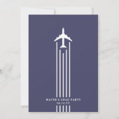 ミニマリスト航空フライトスクールパイロット卒業 招待状 (裏面)