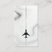 ミニマリスト航空大理石パターン 名刺 (正面)