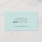 ミニマリスト色彩の鮮やかブラック名刺 名刺 (裏面)