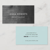 ミニマリスト色彩の鮮やかブラック名刺 名刺 (正面/裏面)