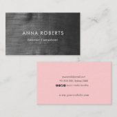 ミニマリスト色彩の鮮やかブラック名刺 名刺 (正面/裏面)