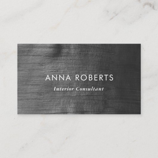 ミニマリスト色彩の鮮やかブラック名刺 名刺 (正面)