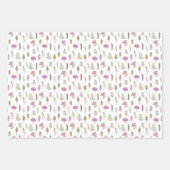 ミニマリスト花園テーマパーティーギフトのお願い ラッピングペーパーシート (正面2)