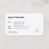 ミニマリスト花崗岩および大理石ビジネスカード 名刺 (裏面)