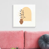 ミニマリスト花瓶&アーチ入り房保スタイル キャンバスプリント (インサイチュ (リビング))