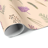 ミニマリスト英語フローラガーデンヴィンテージギフト ラッピングペーパー (ロールコーナー)