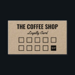 ミニマリスト茶色クラフトシンプルタイポグラフィ ロイヤリティカード<br><div class="desc">ミニマリスト茶色クラフトシンプルタイポグラフィ</div>