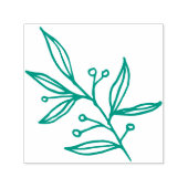 ミニマリスト葉スケッチ結婚フローラ文房具 セルフインキングスタンプ (デザイン)