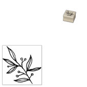 ミニマリスト葉スケッチ結婚フローラ文房具 ラバースタンプ (押印)