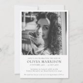 ミニマリスト葬儀 | 現代のライフセレブレーション 招待状 (正面)