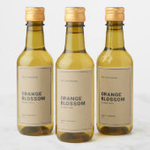 ミニマリスト薄いグレー縁どクラフト製品ラベル ワインラベル (ボトル)